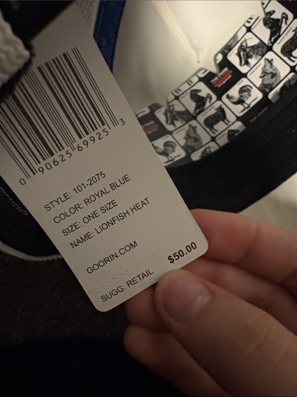 Goorin Bros Black Patch Hat with White Script Logo - Picture 4 of 4